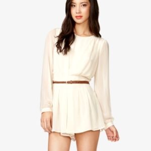 Forever 21 Off White Georgette Romper